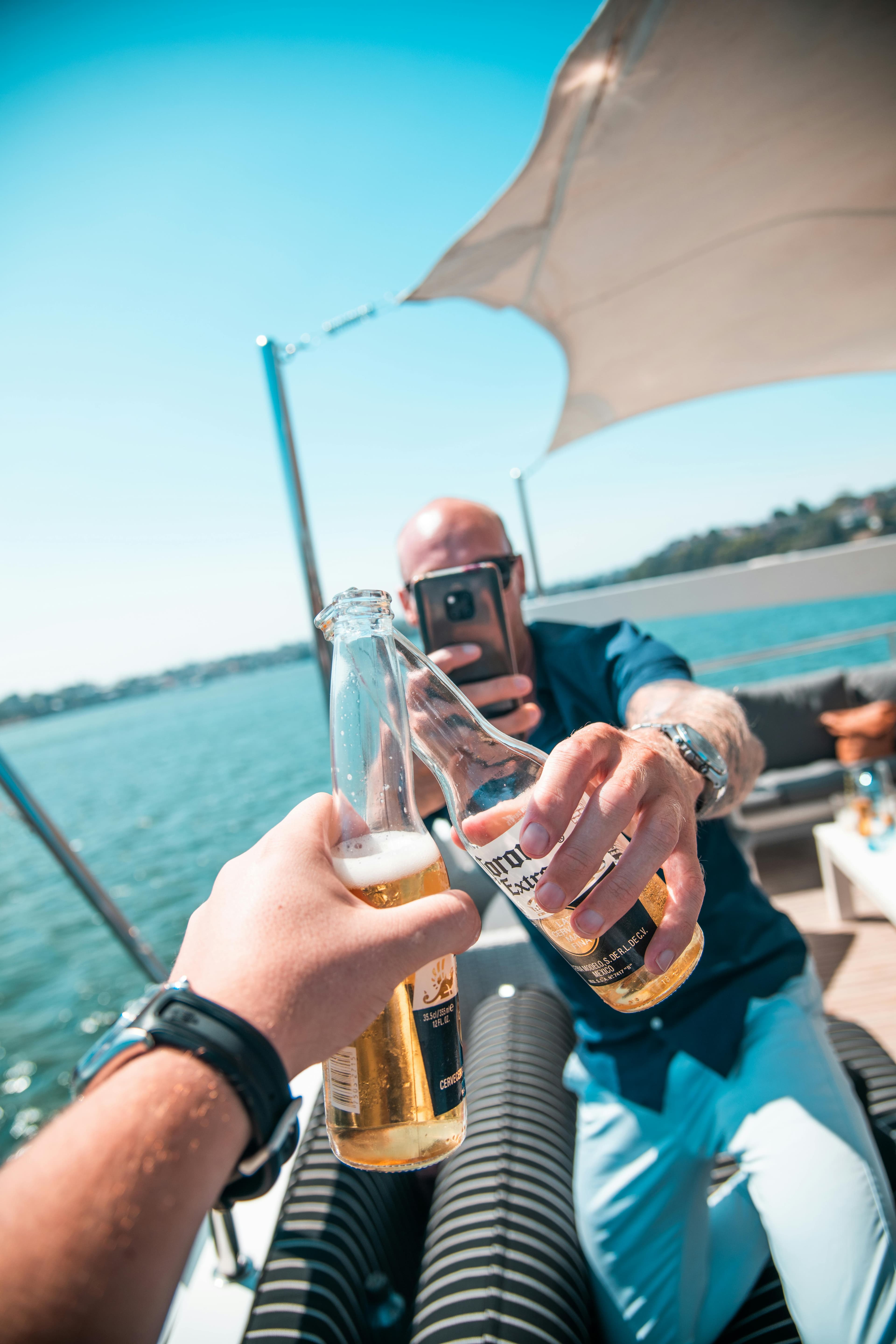 Friends enjoying a boat day